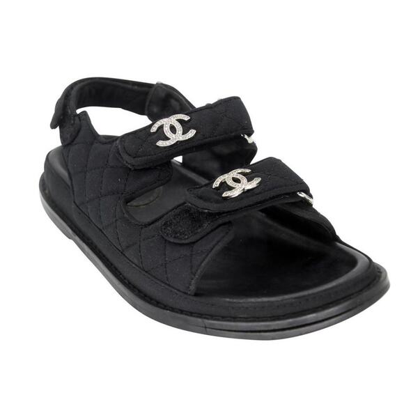 Chanel Quilted Crystal 39 Cc Dad Chunky Sandals CC-0921N-0002 - Picture 7 of 11